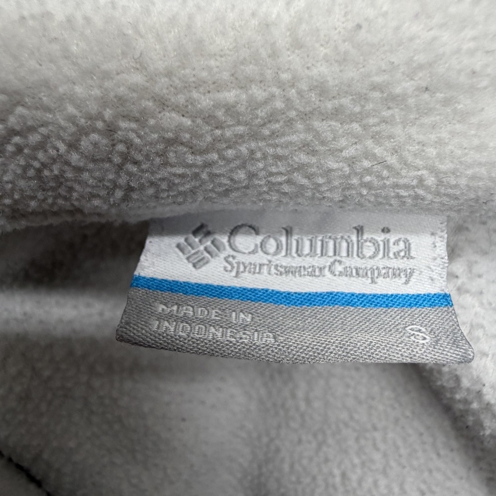 Columbia Fleece Jacket Womens Small Gray Full Zip Zip Pockets Soft Hiking‎ Warm - Picture 4 of 11